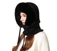 Générique 3 en 1 Tricoté Bonnet éCharpe Femme, Bonnet 3 en 1 avec éCharpe Et Masque, Cache-Cou avec Couvre-Visage,Chaud, pour La RandonnéE, Les Voyages, Le Ski,VéLo,Snowboard