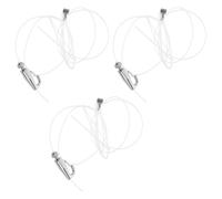 Générique 3 Ensembles Accroche Tableau avec Corde en Nylon en Acier Inoxydable Crochet sur Rail Ajustable , Capacité Lourde , Design Moderne Minimaliste pour Studio ou Bureau