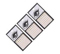 Générique 3 Ensembles Autocollants Strass Visage en Résine Auto-adhésifs, Gemmes Décoratives pour Yeux et Corps, Différentes Formes, pour Halloween et Jour des Morts