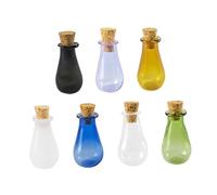 Générique 3 Ensembles Bouteille À La Dérive Bouteille d'eau Petites Bouteilles Multicolores Boire Accessoire Bricolage Bouda Decoration Interieure Bocaux Bocal en Verre en Bois 7 Pièces * 3