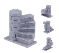 Générique 3. Escalier de Terrain pour Jeu de rôle, Ornement Miniature imprimé en 3D pour wargame D&D, décor de Paysage en ruines