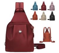 Générique 3 In 1 Anti-Theft Travel Tote Bag, Waterproof 2-Way Commuter Bag, Waterproof Nylon Fabric with Shoulder Strap for Daily Commuting and Travell (Red)