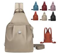 Générique 3 In 1 Anti-Theft Travel Tote Bag, Waterproof 2-Way Commuter Bag, Waterproof Nylon Fabric with Shoulder Strap for Daily Commuting and Travell (Khaki)