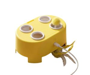 Générique 3-in-1 Automatic Cat Toy - Electric Whack-A-Mole & Rotating Teaser | Interactive Rechargeable Self Play Cat Entertainment Toy for Indoor Cats, Abs Pet Activity Game