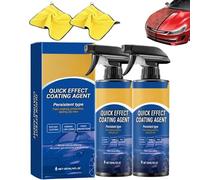 Générique 3-in-1 High Protection Car Shine,Car Polish Spray,Cars Quick-Acting Coating Agent Spray,Quick Effect Cars Coating & Dry Wash Sprays for Paint Shine & Protection (2)