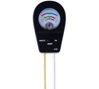 Générique 3-in-1 Testeur de Sol, Acidité PH/Humidité du Sol/Évaluation de la Fertilité du Sol Multifonctionnel, sans Piles, Outils de Jardinage pour Fleurs (Black)