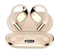 Générique 3-in-1 Ultra Open Ear Bluetooth Headphone, AI Translator Earbuds Real-Time, Support 144 Languages, EAL-Time Voice Converter, Instant Language Translator Device for Travel Business (White)