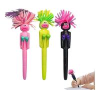 Générique 3 Pack Funny Boxing Ballpoint Pens - School Stationery, Stress Ease Ballpoint Pens with Punching Action, Novelty Fighter Ink, Writing Tools for Boys Girls Teens Students Collectors Artists