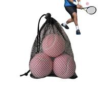 Générique 3 Pack High Elasticity Colorful Tennis Balls - 65-68MM Mesh | Bag | Standard 1.35m Bounce Training & Practice Balls With Carrying Mesh Sack, Durable Rubber Fetch Pet Toys For Dogs