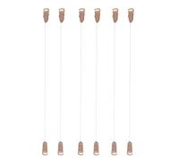 Générique 3 Paires de Fil de Pêche élastique Beige avec Hameçons En Nylon pour Extensions et Postiches Capillaires, S