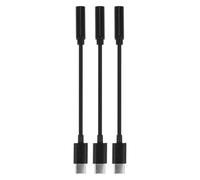 Générique 3 Pièces Adaptateur USB-c vers Jack 3,5mm Noir en Plastique | Interférences, Résistance à Corrosion L'usure, Interpolation Aléatoire Positive et Négative