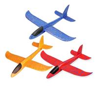 Générique 3 Pièces Avion en Mousse A Lancer, Planeur Jouet Lancé À La Main | Avion Polystyrène Planeur Enfant, Aéronef Aile Volante, Pour Jardin Parc Activité Parent-Enfant