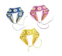 Générique 3 Pièces Bandeaux Crochetés et Filles Accessoires de Tête Tricot Floral Élégance et Confort