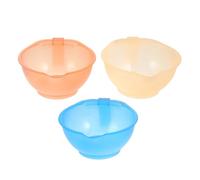 Générique 3 Pièces Bol de Mélange Peigne Intégré en Plastique pour Coloration de Cheveux Mesure Précise et Design Profond, pour Traitements D'huile en Salon