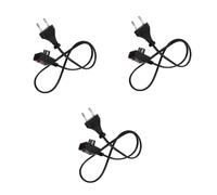 Générique 3 Pièces Câble de Recharge Chauffage Stable pour Bouillotte Électrique Noir et Matériaux Pp et Cuivre, Facile à Transporter, pour Étude et Travail