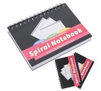 Générique 3 Pièces Carnet de Notes Vierge Mini à Double Spirale, 50 Pages | Papier, Surface D’écriture Lisse, Format Poche, Ouverture à Plat, pour Réunions et Travail