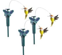 Générique 3 Pieces Colibri Solaire - 13 * 8 * 8 Cm Solaration Colibri Flottant en ABS,Réaliste ColibriSolaire Dansants Volants Exterieur Jardin, Anti Mouche, Couleur Aléatoire,pour Jardin Et Patio