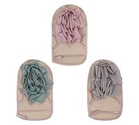 Générique 3 pièces de Bain Double Face avec Fleur Exfoliante Éponges de Massage pour Peau Sensible Nettoyage
