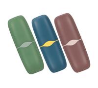 Générique 3 Pièces Étui de Voyage pour Dents de Bain Support Portable avec Couvercle pour Camping Séjours