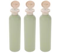 Générique 3 Pièces Flacon à Presser 250ml en Pe Pp, Vert, pour Voyage