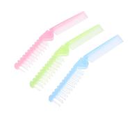 Générique 3 Pièces Peigne pliant en caoutchouc souple tondeuses pour couper les cheveux brosse à cheveux pour enfants coiffure bord cône rangement pratique brosse compacte pliable pp