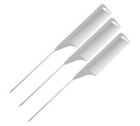 Générique 3 Pièces Peigne Rat Balayer Brosse Sèche-cheveux Brosse à Cheveux Lissante Brosse à Cheveux Ventilée Disparaître Brosse à Cheveux En Poils Cheveux Ronds Fibre De Carbone Blanche