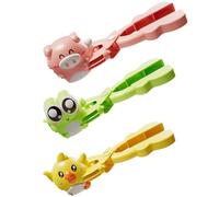 Générique 3 pièces pour Faire des Boules de Neige, moules ergonomiques pour Faire des Boules de Neige, moulés en Forme d'animaux Mignons pour Jouer dans la Neige et Le Sable à l'extérieur (3pcs All)