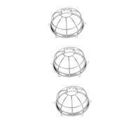 Générique 3 Pièces Protecteur pour Détecteur de Fumée Métal Couvercle Anti-poussière et Visibilité Protection Robuste pour Sprinkler et Capteurs Installation Facile pour Usage Résidentiel et