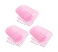 Générique 3 Pièces serviette de bain long de toilette exfoliant serviette de toilette en nylon serviette de laveuse de gommage exfoliant pour le lavage arrière polyester rose