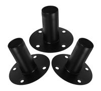 Générique 3 Pièces Support de Haut-Parleur en Alliage D'aluminium 107x80 MM | Plateau pour Enceintes de Scène, Installation Simple, Réduit les Vibrations, Noir