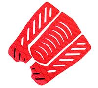 Générique 3 Pièces Surf Traction Pad Coussin Antidérapant pour Surfboard Queue EVA Léger Autocollant Accessoires Adaptés Au Bricolage et Décoration Plan, Rouge, 33 x 30 x 0,45 cm