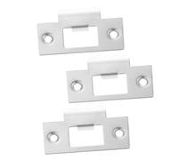 Générique 3 Plaques de Renfort en Acier Inoxydable pour Serrure à Pêne Dormant Gâche de Sécurité pour Porte d'Entrée et Garage Plaque de Recouvrement Anti-Perforation Compatible Systèmes