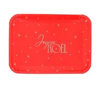 Générique - 3 Plateaux Carton Joyeux NOËL 35X25.5CM Rouge
