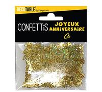 Générique - 3 SACHETS CONFETTIS JOYEUX ANNIVERSAIRE OR