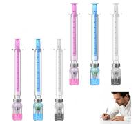 Générique 3 stylos gel forme seringue, design créatif, écriture fluide, pointe 0,38 mm encre noire, couleur du corps aléatoire (6Pièce)