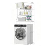 Générique 3-Tie étagère de Rangement au-Dessus de la Machine à Laver, étagère pour la buanderie, Les Serviettes Peuvent être suspendues sur Le Dessus, pour Machine à Laver(White)