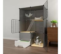 Générique 3 Tier Cat Cage, Indoor Cat Enclosure, Cat Cage with Litter Box, Cat Playpen Cat Enclosure Small Animal Cage Dog Cage, Exercise Place Ideal for 1-3 Cat
