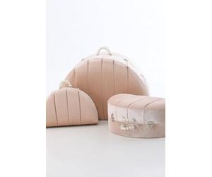 Générique 3 VALISETTES VELOUR BEIGE/MARIAGE/FIANCAILLE/COFFRE/RANGEMENT/CADEAU/DECORATION Trousseau mariage