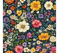 Générique 30×600cm Papier Peint Fleurs Vintage Papier Peint Adhesif Mural Chambre Papiers Vinyle Adhesif Pour Meuble Motif Floral Fantaisie Coloré Rouleau Adhesifs Decoratif Mural Salle De Bain