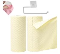 Générique 30-Pack Microfiber Cleaning Cloths Roll,Reusable Paper Towels Tear Away Cloth,Dry Wet Use Absorbent Fast-Drying Dish Towels for Home,Kitchen,Car Window,Glass Surfaces