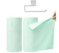 Générique 30-Pack Microfiber Cleaning Cloths Roll,Reusable Paper Towels Tear Away Cloth,Dry Wet Use Absorbent Fast-Drying Dish Towels for Home,Kitchen,Car Window,Glass Surfaces