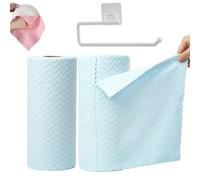 Générique 30-Pack Microfiber Cleaning Cloths Roll,Reusable Paper Towels Tear Away Cloth,Dry Wet Use Absorbent Fast-Drying Dish Towels for Home,Kitchen,Car Window,Glass Surfaces