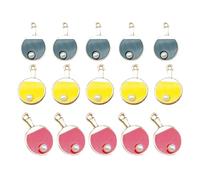 Générique 30 Pendentifs DIY de Raquette de Tennis de Table Perles en Plastique Colorées Aléatoires Lot de 30 Pièces pour Porte-Clés Colliers et Accessoires de Création Couleur Aléatoire