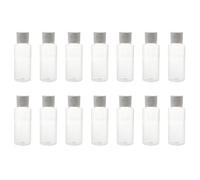 Générique 30 Pièces Flacon Distributeur Rechargeable 50ml en Abs Blanc Bouchon à Clapet, Facile à Remplir pour Cosmétiques, pour Voyages et Activités en Plein Air