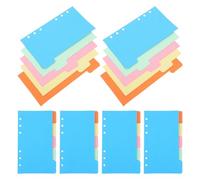 Générique 30 Pièces Intercalaires à Onglets en Papier Perforé pour Classeur, 6 Sets de Pages Mobiles, pour Étudiants et Présents de Nouvel An Couleur Aléatoire
