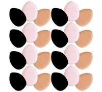 Générique 30 Pièces Mini Éponge de Maquillage Portable en Polyuréthane Hydrophile avec Forme Triangle et Goutte D'eau, Polyvalente pour Retouches de Voyage avec Boîte de Rangement