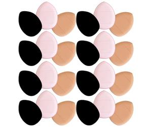 Générique 30 Pièces Mini Éponge de Maquillage Portable en Polyuréthane Hydrophile avec Forme Triangle et Goutte D'eau, Polyvalente pour Retouches de Voyage avec Boîte de Rangement