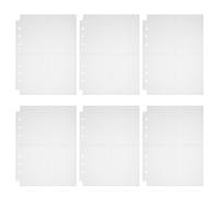 Générique 30 Pièces Pages D'album Photo Transparentes PP 4 Compartiments pour Classeur, Effaçables, pour Protection et Organisation de Photos et Cartes