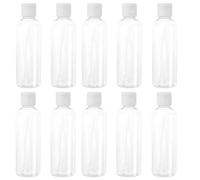 Générique 30 Pièces Petite Bouteille Vide de Voyage 30ml en Abs Blanc, Flacon Portable pour Lotion Couvercle à Clapet, Activités de Plein Air