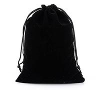 Générique 30 x 40 cm - 6 sacs en velours - Grand noir avec cordon de serrage - Pochette en velours - Sac à bijoux - Avec cordon de serrage - Sac à bijoux